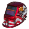 Mejor Digital Elite Soldadura Casco en Brillo Rojo Color con White Eagle Gráfico
