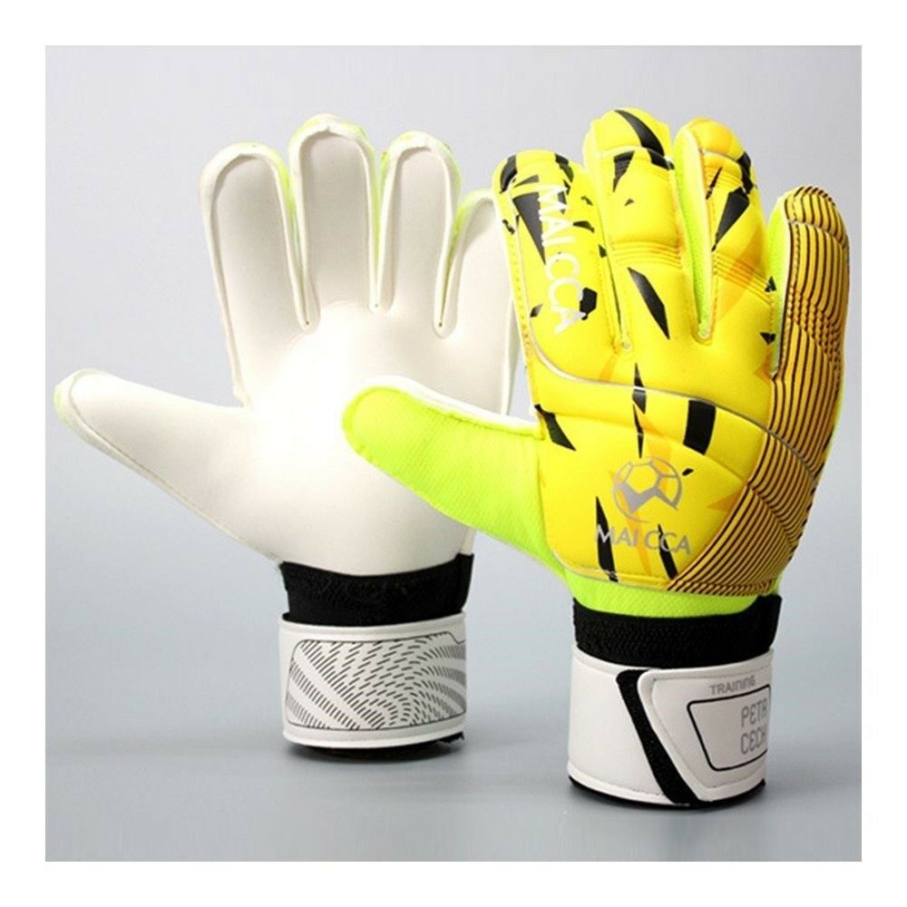 Child Teenager Goalkeeper Gloves Roll Finger   yellow   S
