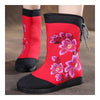 Vintage Beijing Cloth Shoes Embroidered Boots black 35