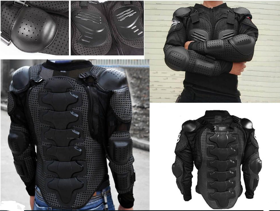 Motorcycle Bike Body Protective Armor Jacket Black or Red