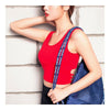 Breathable Running Vest Sports Bra Fitness Yoga Bra ( Padded )    red