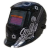 Casque de Soudeur Automatique Assombrissement Lentille en Lustré Noir avec Crâne