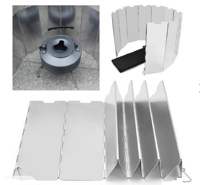 10 plates Fold Camping Cooker Stove Cover Wind Shield