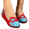 Old Beijing Cloth Embroidered Shoes Small White Flowers Loafer dancing Shoes