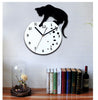 Katze Klettern auf die Uhr Wanduhr Modisch Kreativ Klein Katze