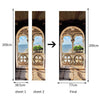 Neuf 3d Diy PVC Imperméable Porte Mur Autocollant Décoration Vue sur la Mer