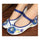 Small White Shoes Old Beijing Cloth Embroidered Shoes   blue