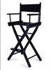 Makeup Artist Tall Director Chair Wood Folding With Side Bag Camping Fishing