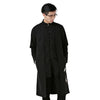 Style Chinois Homme Chiffon Flax Manteau Plaque Bouton