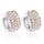 Fresh Earrings 18K Gold Platinum Galvanized   white
