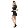 Schwarz Sexy Krankenschwester Damen Raffinesse Uniform Cosplay 9226