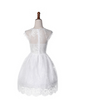 Volle Spitze Eingebauten Tutu Ausgestellt Party Ball Cocktail Midi Kleid Für