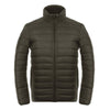 Claro Fino Plumón Hombre Cuello Alto Invierno Talla Grande Verde Militar