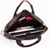 Herren Aktentasche Handtasche Dokument Business Office Laptop Tasche Leder
