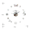Creative Horloge Murale 3d Petit Oiseau Feuille Miroir Chiffre Rouge