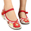 Small White Shoes Old Beijing Cloth Embroidered Shoes  red
