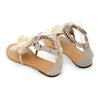 Flacher Abzatz Blumen Sandalen Verschiedene Größe Damen Schuhe Sommer Essential