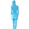 Muslim Woman Beach Swimwear Swimsuit Burqini   lake blue