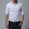 Mens Luxury Stylish Casual Dress Slim Fit T-Shirts Casual Long Sleeve