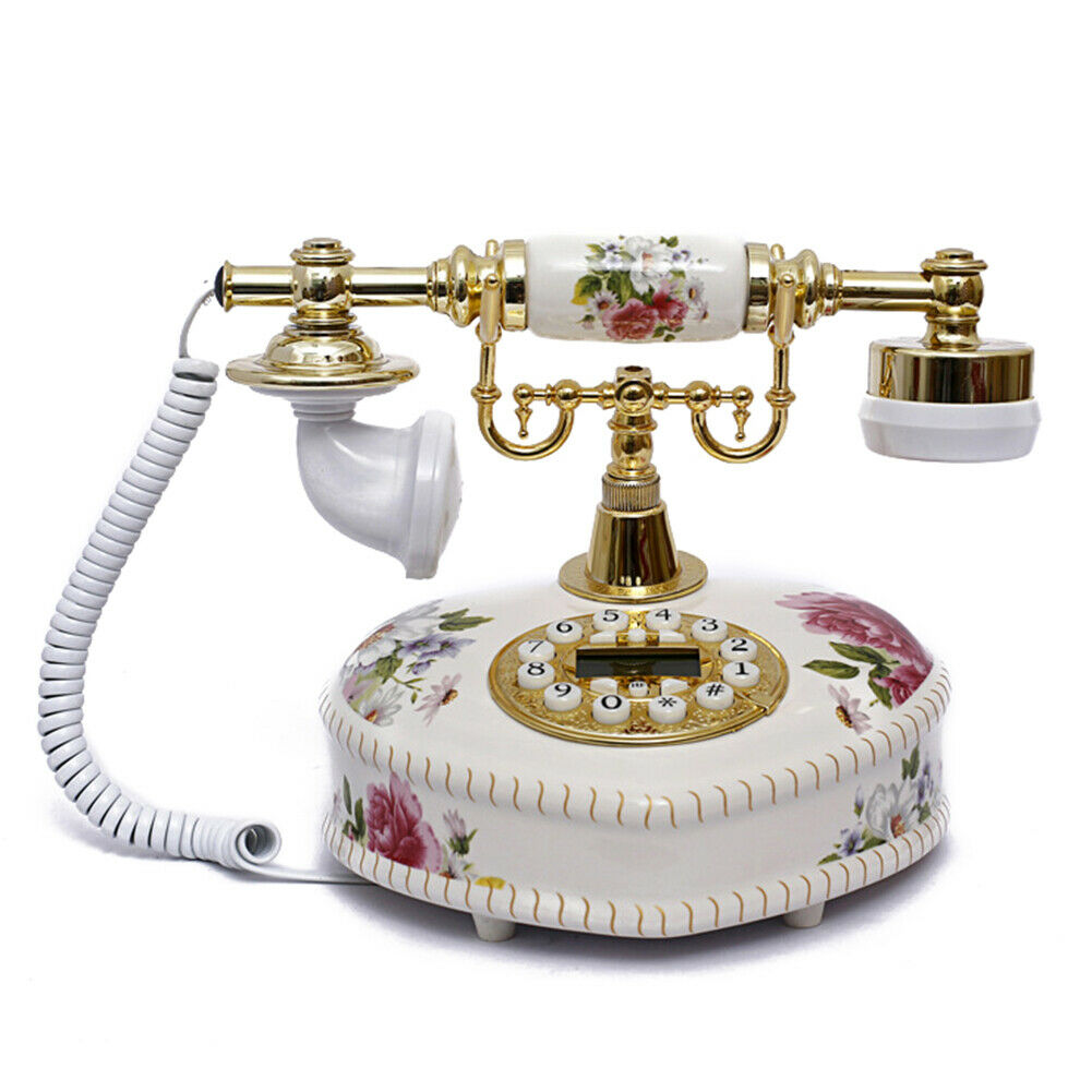 Antique Style dial button Phone French Style Old Fashioned Handset Telephone
