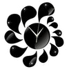 3D Water-drop Mirror Wall Clock Acrylic Sticking