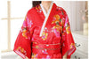 Vintage Rétro de Luxe Japonais Vêtement Kimono Costume Cosplay Yukata Robe Rouge