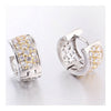Fresco Pendientes 18Ct Oro Platino Galvanizada Blanco