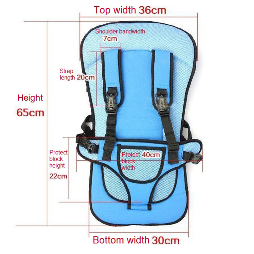 Multifunctional child car safety seat baby seat child safety seat belt chair   RED - Mega Save Wholesale & Retail - 4