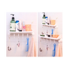 Multi Suction Cup Shelf With Hooks Organizer Storage Kitchen Holder Bath Caddy   white - Mega Save Wholesale & Retail - 3