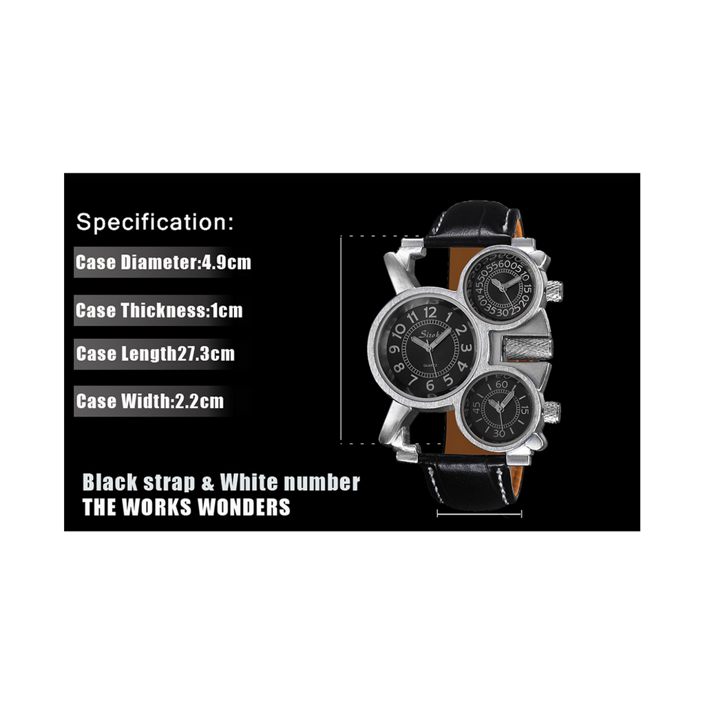Multi Time-Zone Stainless Steel Quartz Wrist Watch - Mega Save Wholesale & Retail - 5