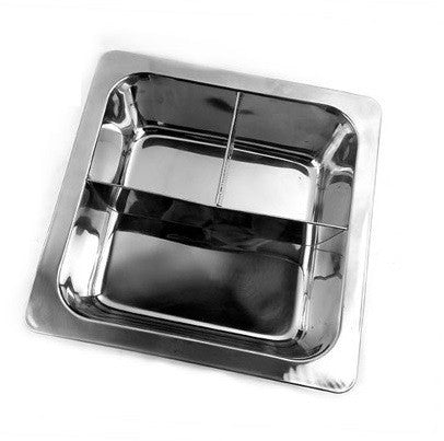 Special thick stainless steel fondue pots square wholesale non-magnetic grid there is no clear lattice duck pot soup pot factory direct   3 Cells T - Mega Save Wholesale & Retail - 1