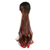 Pear Hot Wig Horsetail Highlights    369-2M33HRED#dark brown bright red