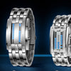 Deep Waterproof Creative Date Digital LED Luminous steel Men Women Bracelet Fashion Chic Watch Silver Men - Mega Save Wholesale & Retail - 2