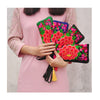 Yunnan Embroidery Woman's Bag Handbag Comestic Bag Coin Case Embroidery Handbag (Big Size)   dark blue - Mega Save Wholesale & Retail - 4