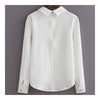 Lapel 3 Cats Long Sleeve All-match Pullover Shirt  S - Mega Save Wholesale & Retail - 2