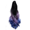 Gradient Ramp Claw Clip Horsetail Wig    10#black purple blue - Mega Save Wholesale & Retail - 2