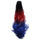Gradient Ramp Claw Clip Horsetail Wig    6#black red blue - Mega Save Wholesale & Retail - 1
