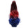 Gradient Ramp Claw Clip Horsetail Wig    7#dark brown red blue - Mega Save Wholesale & Retail - 1