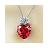 CYW explosion models genuine 925 sterling silver necklaces red crystal pendant female models Valentines Day gifts