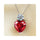CYW explosion models genuine 925 sterling silver necklaces red crystal pendant female models Valentines Day gifts