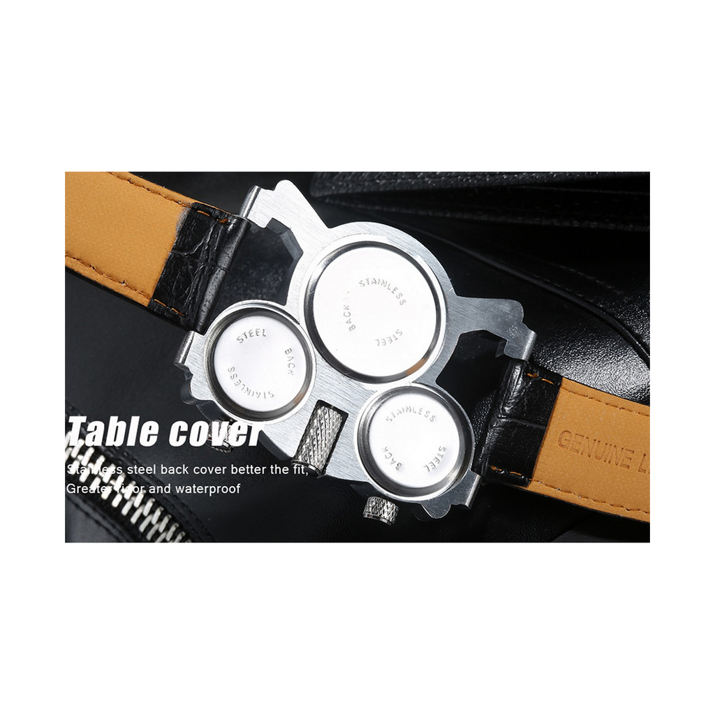 Multi Time-Zone Stainless Steel Quartz Wrist Watch - Mega Save Wholesale & Retail - 7