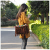 New Winter National Style Embroidery Woman's Single-shoulder Bag Chinese Style Tassel Single-shoulder Bag Messenger Bag 93121   brown - Mega Save Wholesale & Retail - 5