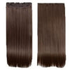 Five card piece 120g high temperature wire synthetic hair Straight hair extension 60 # Seamless wig curtain Highlights   #4 - Mega Save Wholesale & Retail - 1