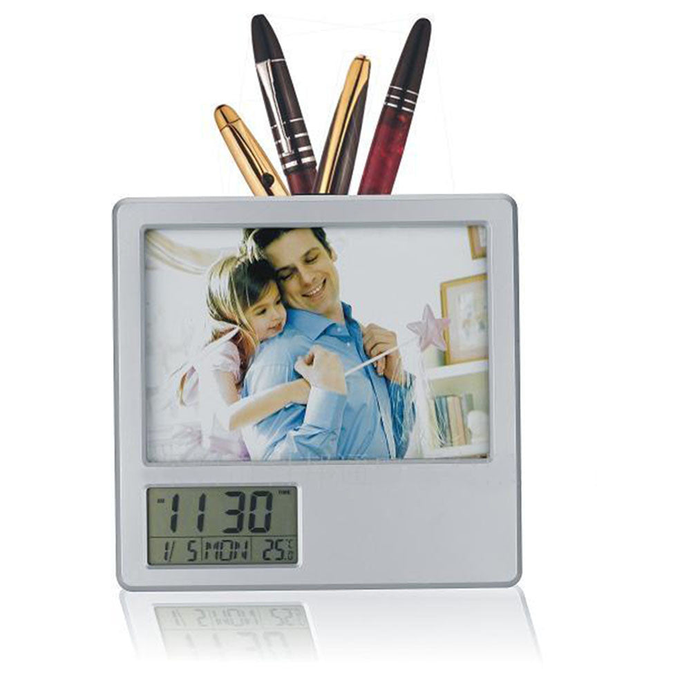Multi-functional electronic pen Alarm clock Alarm Clock Photo Frame frame folding frame calendar penholder - Mega Save Wholesale & Retail - 1