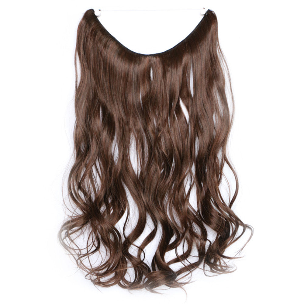 The new wig manufacturers wholesale hair extension fishing line hair extension piece piece long curly hair wig piece foreign trade explosion models in Europe and America  4A/30B - Mega Save Wholesale & Retail - 1