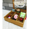 Zakka Retro Vintage 9 Cabinets Jewelry Storage Wooden Box Clear Cover    Yellow petals - Mega Save Wholesale & Retail - 5