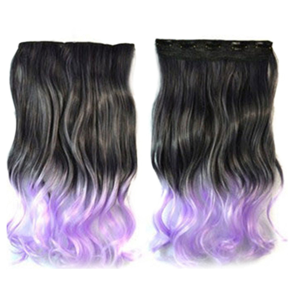 Hair Extension Long Curled Hair Gradient Ramp Wig 4