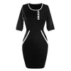 Woman Dress Splicing Solid Color Sexy Pencil Skirt   S - Mega Save Wholesale & Retail - 1
