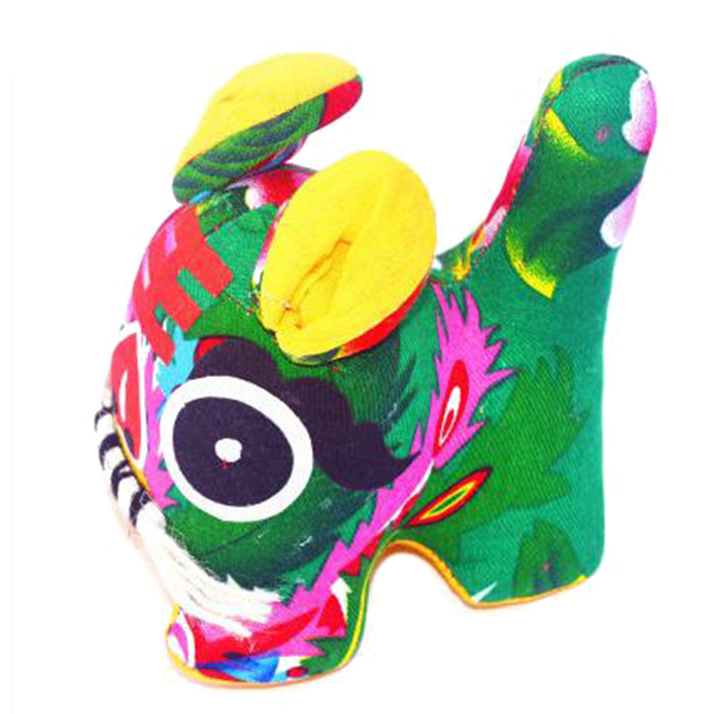 Chinese Style Cloth Tiger Home Decoration Table Decoration Gift Green Vintage Flower Cloth - Mega Save Wholesale & Retail