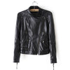 Stand Collar PU Leather Zipper Woman Fashionable    S - Mega Save Wholesale & Retail - 2